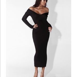 Kenzie Ribbed Off Shoulder Dress